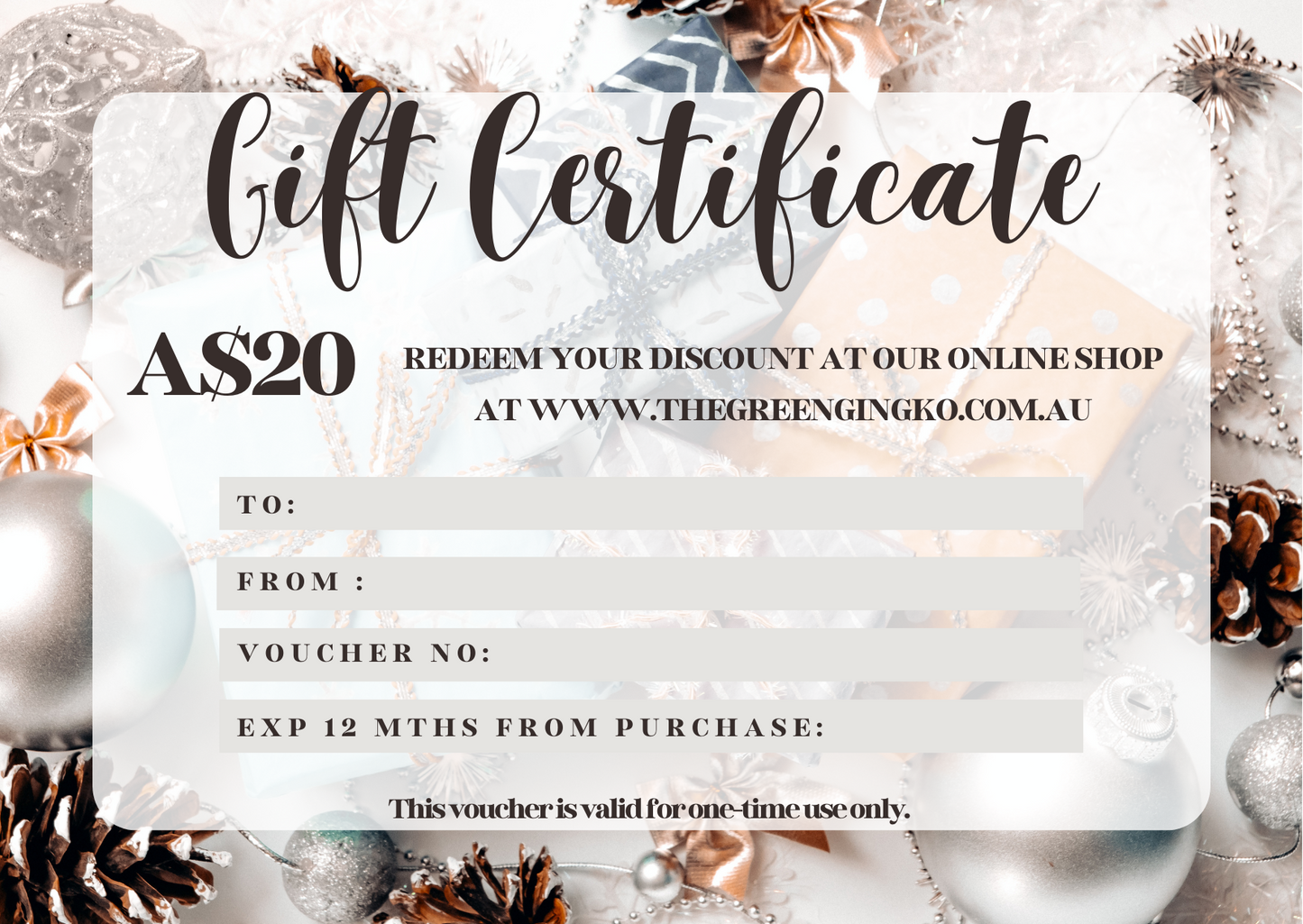 Merry Christmas Gift Voucher